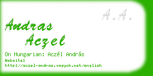 andras aczel business card